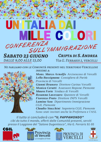 italia dai mille colori-conferenza immigraz.23 giugno