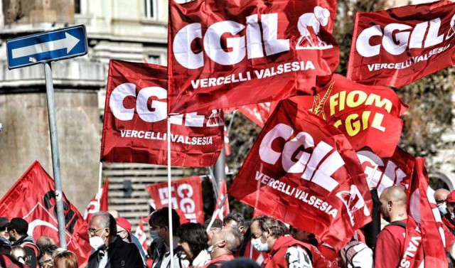 La CGIL Vercelli Valsesia alla manifestazione di Roma del 16 ottobre